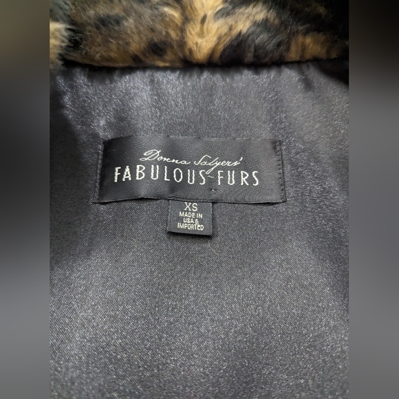 Donna Solyers Fabulous Furs Leopard Faux Fur Vest Excellent Condition! Size XS - Picture 4 of 4